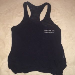 Layered Tank Top w/ Pocket and Designs